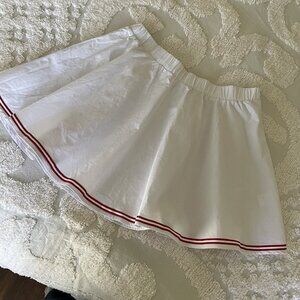 Dolls Kill White Mini Skirt School Spirit Circle Skirt Lolita Medium